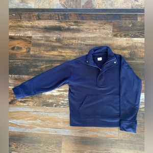 New Day Quarter Zip Sweatshirt Navy with gold detailing size XS